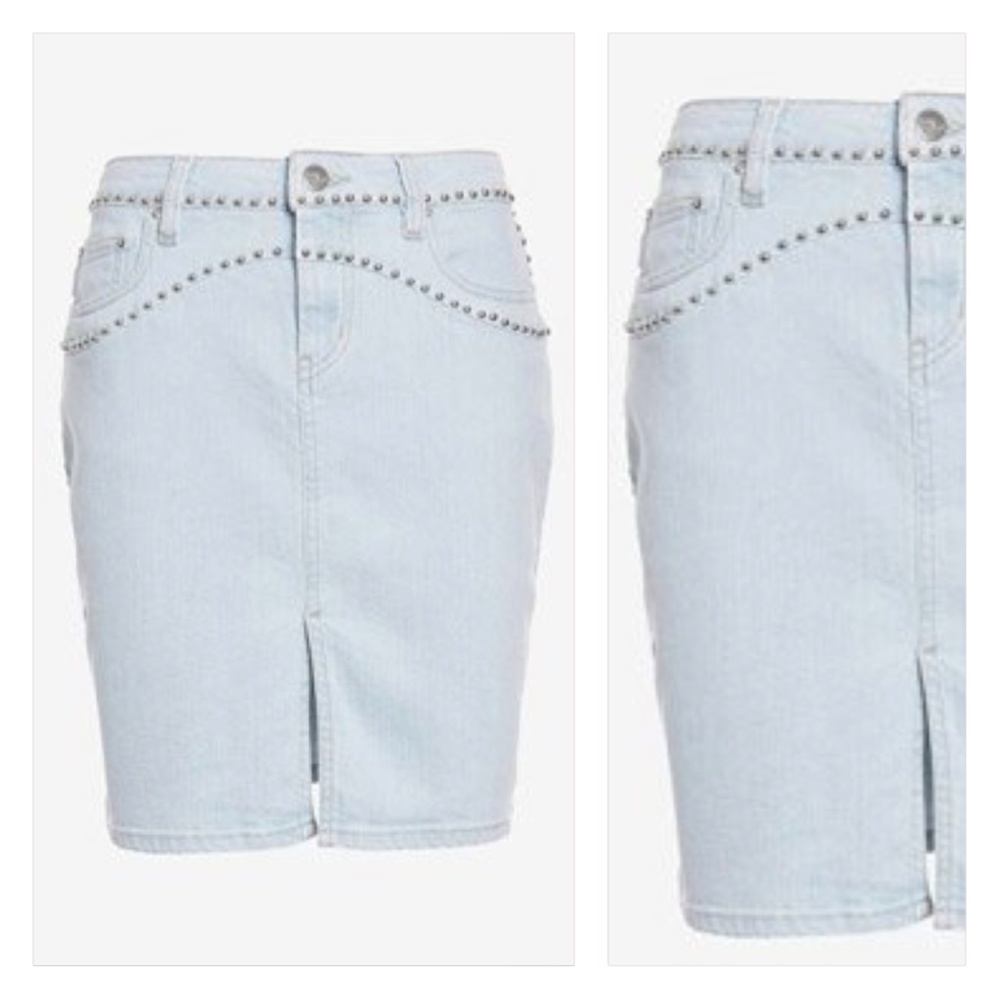 IRO Naomi Studded Denim Skirt - Picture 1 of 9